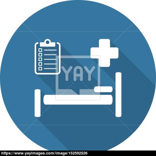 Hospital Care Icon Flat Design Vector