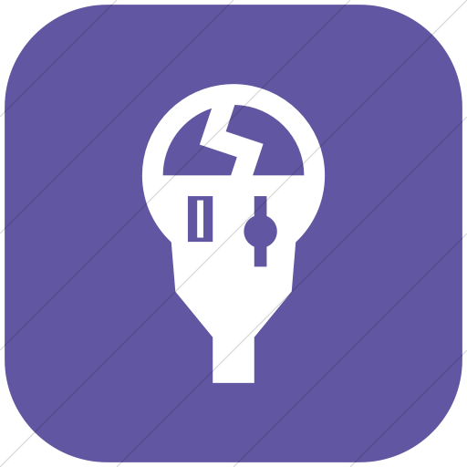 Flat Rounded Square White On Purple Iconathon Broken
