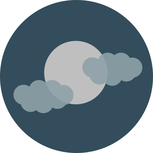 Cloudy Moon Png Icon