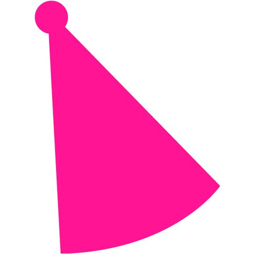 Deep Pink Party Hat Icon