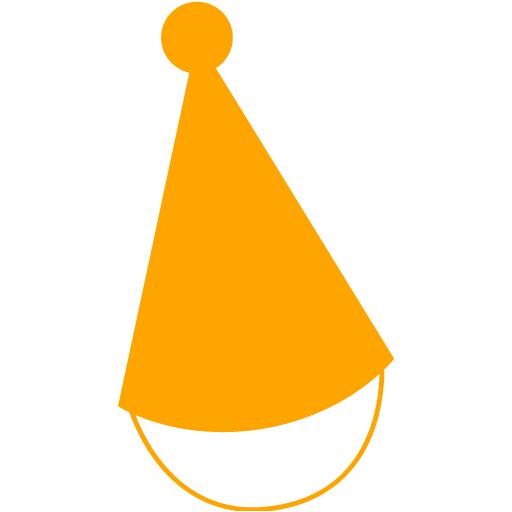 Orange Party Hat Icon