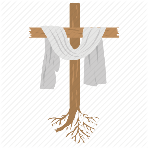 Christian Sign, Cross, Lent, Muffler, White Cloth Icon