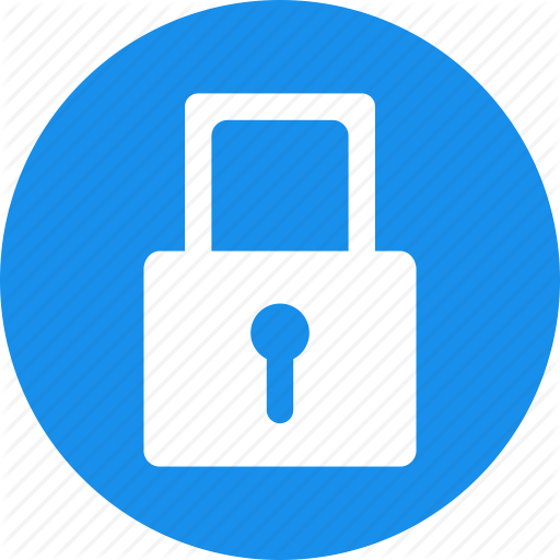 Blue, Lock, Locked, Password, Privacy, Protected Icon