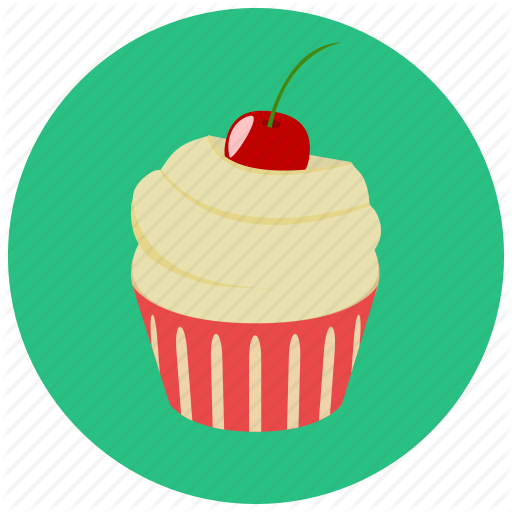 Cake, Cherry, Creamy, Cupcake, Dessert, Pastry, Sweet, Sweets Icon