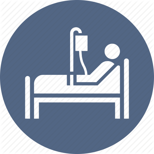 Hospital Bed, Medical Treatment, Patient Icon