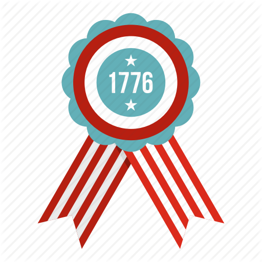 America, American Emblem, Flower, Number, Patriotic, Ribbon, Round