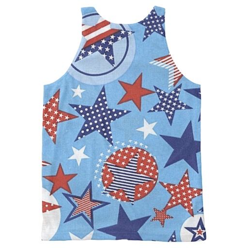 Patriotic, Symbolic Icons And Illustrations Design All Over Print