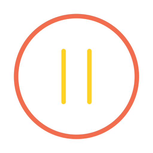 Colorful Stroke Pause Button Icon