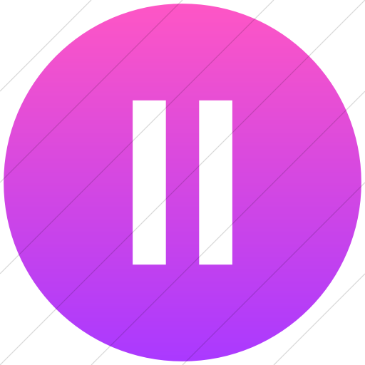 Flat Circle White On Ios Pink Gradient Classica Pause
