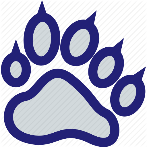 Mascot, Paw, Print, School Icon
