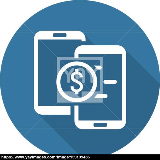 Mobile Payment Icon Flat Design Vector