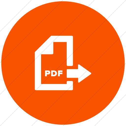 Flat Circle White On Orange Foundation