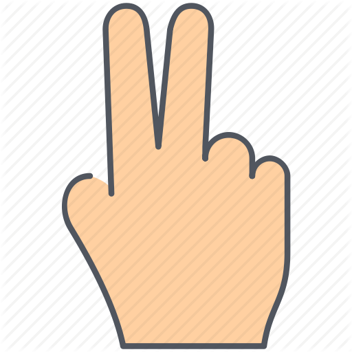 Double, Fingers, Gesture, Hand, Language, Peace, Sign Icon