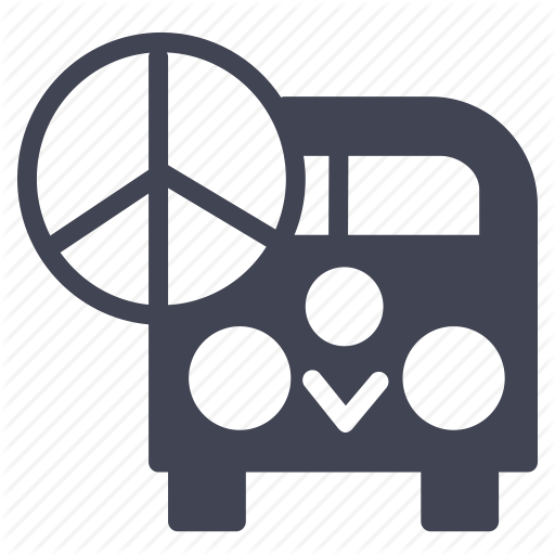 Miscellaneous, Peace, Sign, Transportation, Van, Vehicle Icon