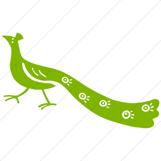 Simple Green Animals Peacock Icon