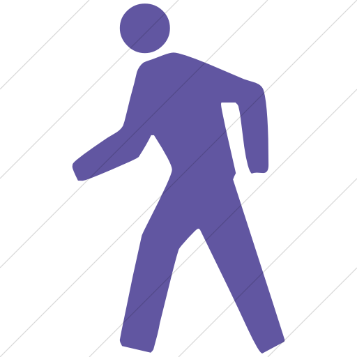 Simple Purple Classica Pedestrian Icon