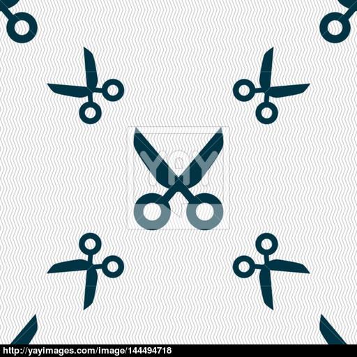 Scissors Hairdresser Sign Icon Tailor Symbol Seamless Pattern