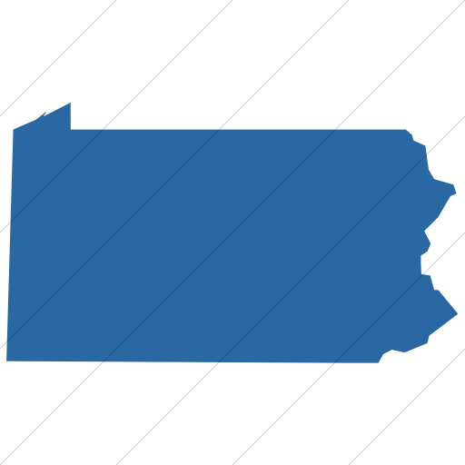 Simple Blue Us States Pennsylvania Icon