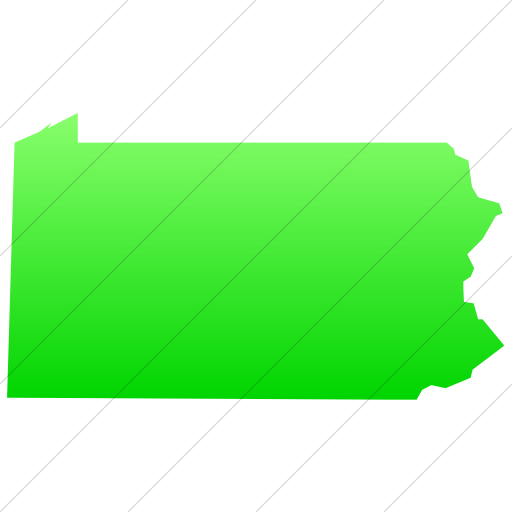 Simple Ios Neon Green Gradient Us States Pennsylvania Icon
