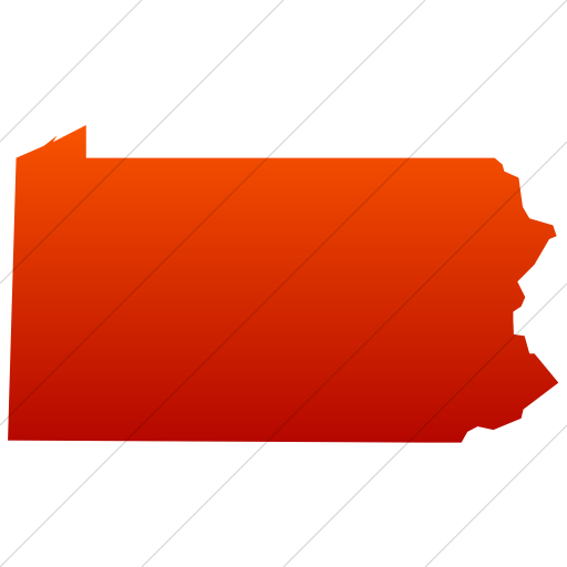 Simple Red Gradient Us States Pennsylvania Icon