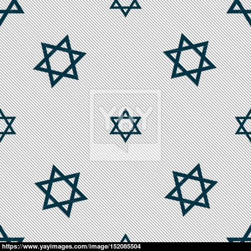 Pentagram Icon Sign Seamless Pattern With Geometric Texture