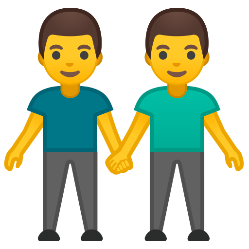 Two, Men, Holding, Hands Icon Free Of Noto Emoji People Family