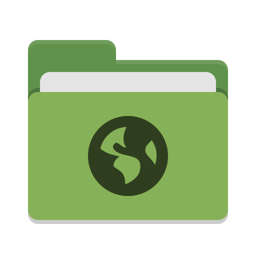 Folder Green Network Icon Papirus Places Iconset Papirus