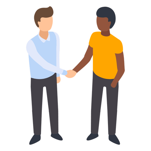 Partner Handshake Flat Illustration