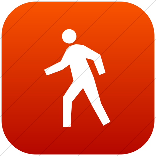 Flat Rounded Square White On Red Gradient Classica