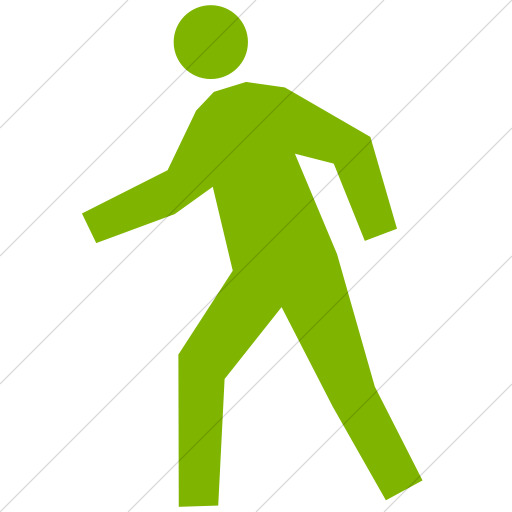 Simple Green Classica Student Walking Icon