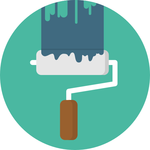 Paint Roller Icon Design Pixel Perfect