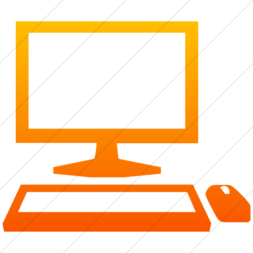 Simple Orange Gradient Classica Personal Computer Icon
