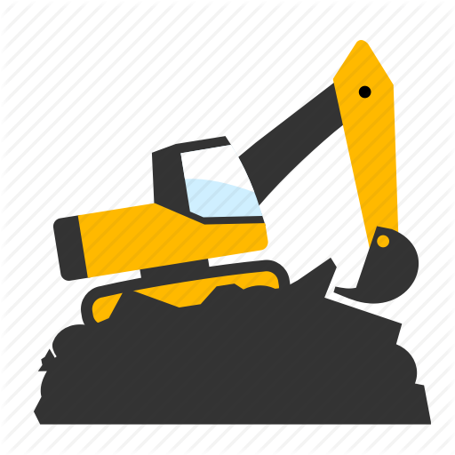 Excavator, Landfill Icon