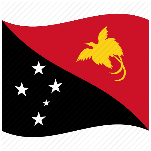 Africa, Guinea, New, Papua, Pg, Stars, Waving Flag Icon