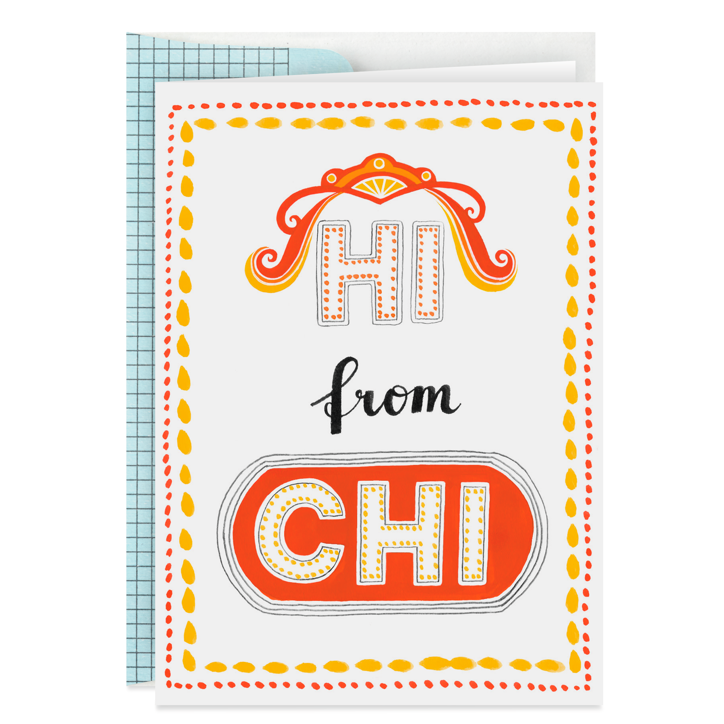 Philadelphia Sketched Icons Blank Card