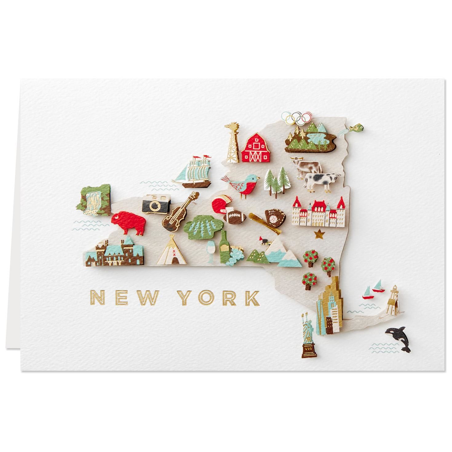 Washington, D C Sketched Icons Blank Card