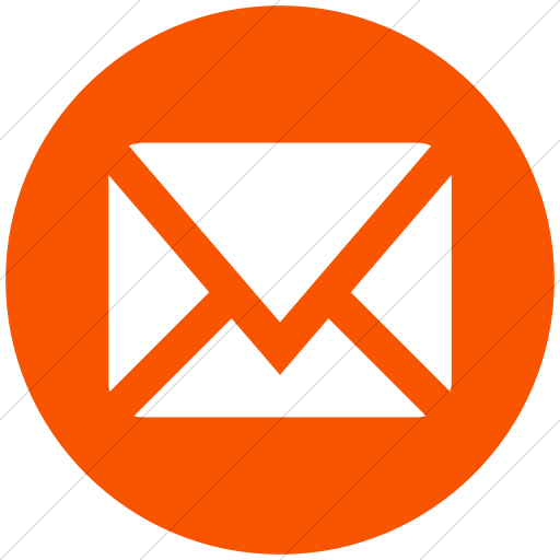Simple Orange Social Media Mail Icon