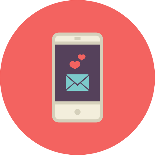 Mobile, Love, Mail Icon Free Of Flat Retro Communications Icons