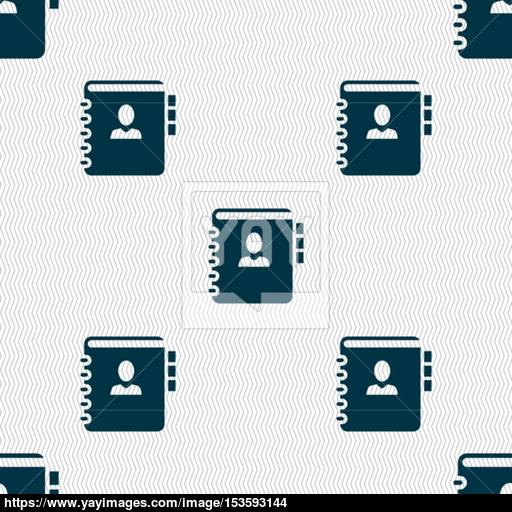 Notebook, Address, Phone Book Icon Sign Seamless Pattern