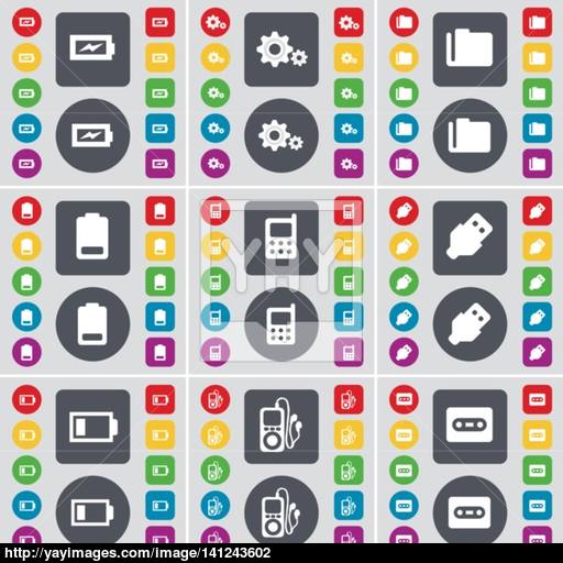 Charging, Gear, Folder, Battery, Mobile Phone, Usb, Player