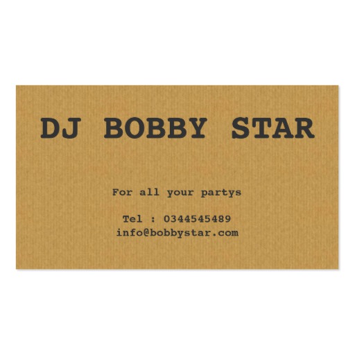 A Cool Cardboard Dj Icon Business Card