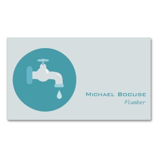 Plumber Tap Icon Illustration Business Card Templates