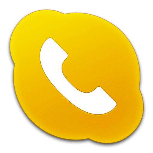 Skype Phone Yellow Icon