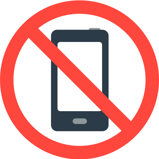 No Mobile Phones Emoji For Facebook, Email Sms Id