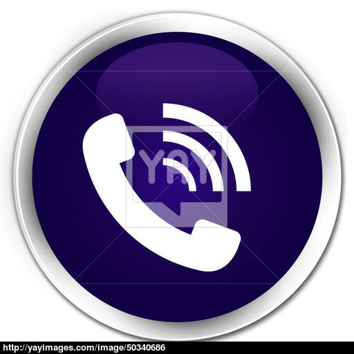 Phone Ringing Icon Purple Button Image