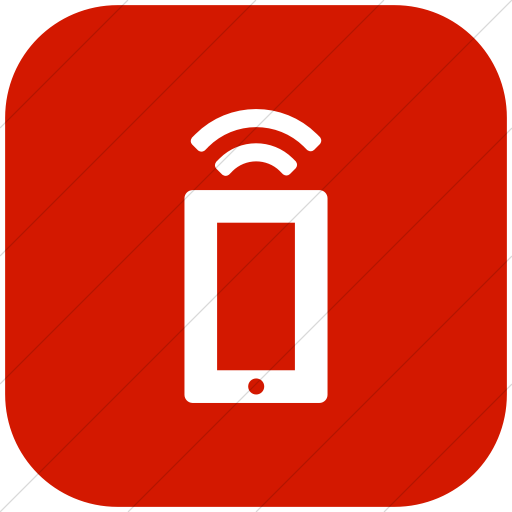 Flat Rounded Square White On Red Foundation Mobile