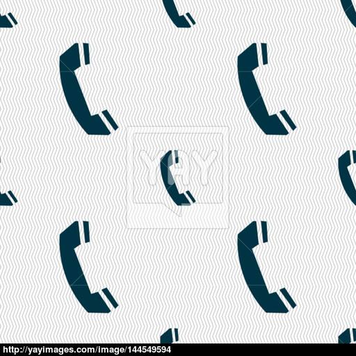 Phone Sign Icon Support Symbol Call Center Seamless Abstract