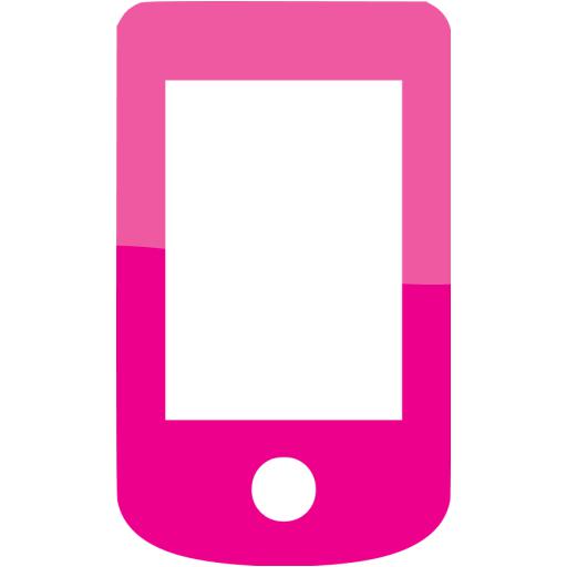 Web Deep Pink Mobile Phone Icon