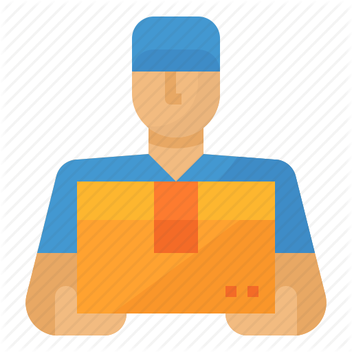 Box, Delivery, Door, Man, To Icon