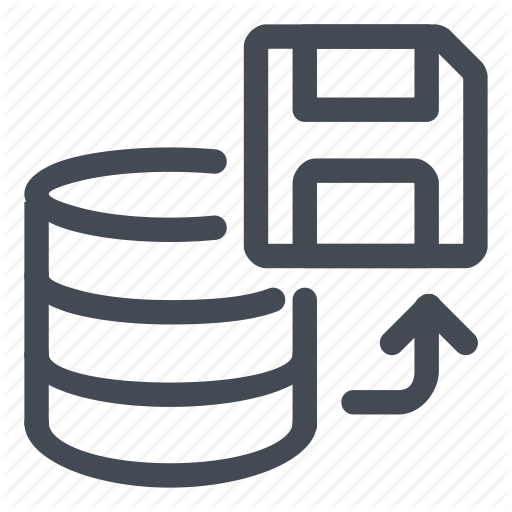 Database, Hard Disk, Line, Save, To Icon
